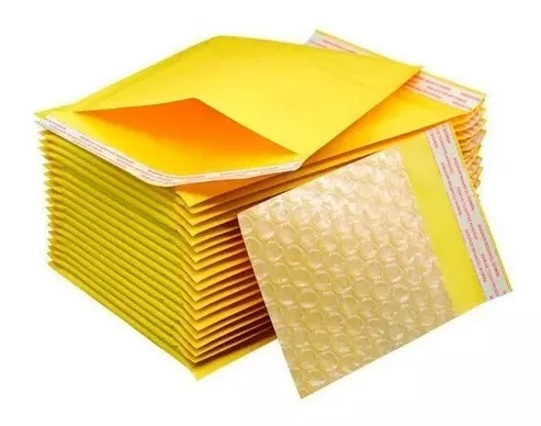Papel Kraft Amarillo Burbujas Autosellante 13*18 50 Sobres