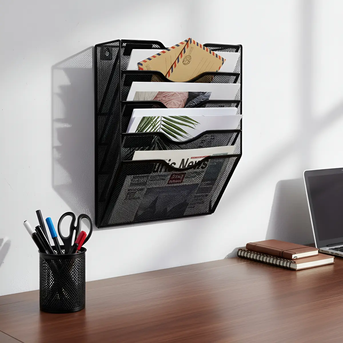 Organizador De Archivos De Pared De 5 Niveles Soporte - Imagen 3
