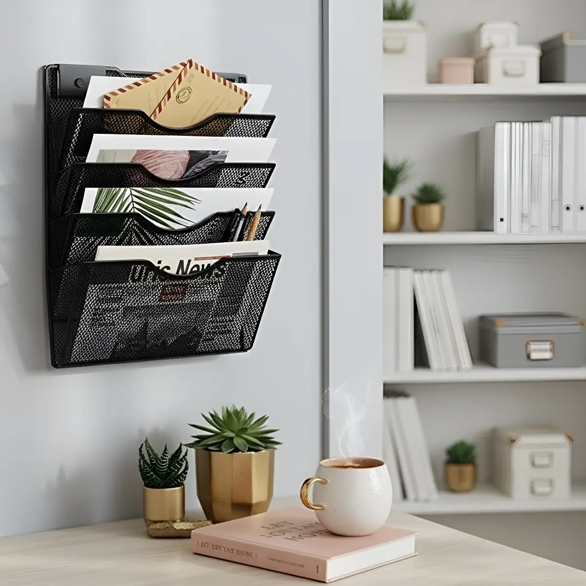 Organizador De Archivos De Pared De 5 Niveles Soporte - Imagen 2