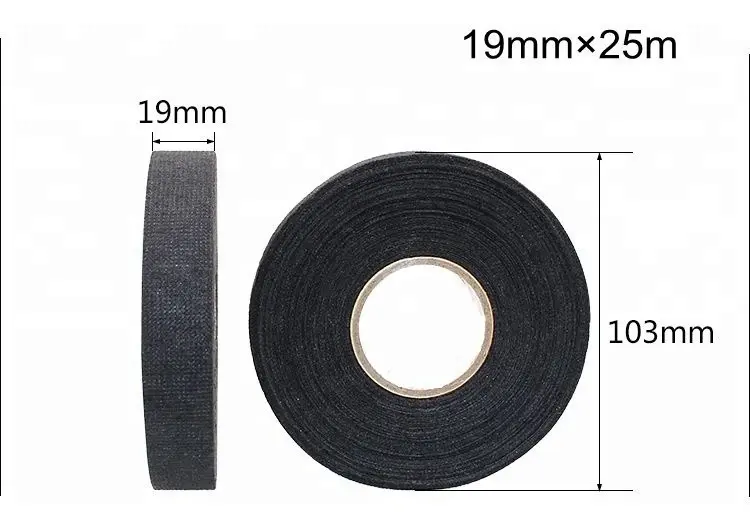 Cinta Tela Arnés Cableado Audio Automotriz 19mm 25 Metros - Imagen 3
